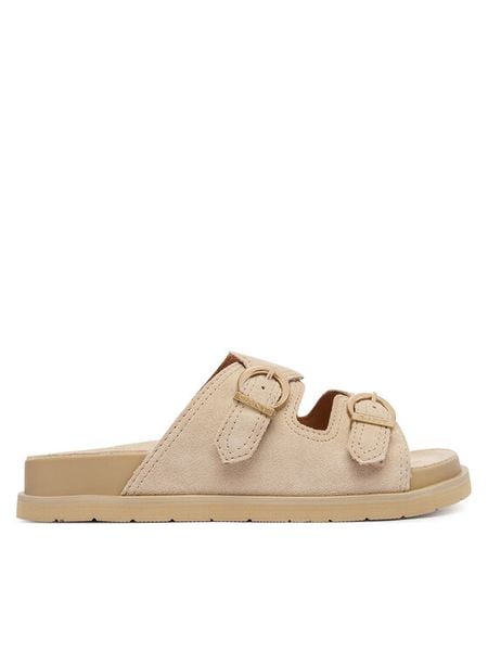 Gant Klapki 32503255 Beżowy. Brązowe klapki damskie GANT, bez wzorów, ze skóry, bez obcasa. Za 459.99 zł.