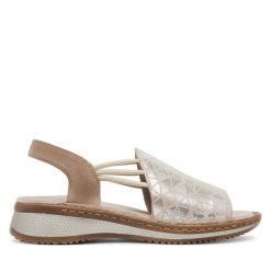 Sandały Ara. Brązowe sandały damskie Ara, bez wzorów, bez obcasa, na płaskiej podeszwie, bez zapięcia. Za 390.99 zł.