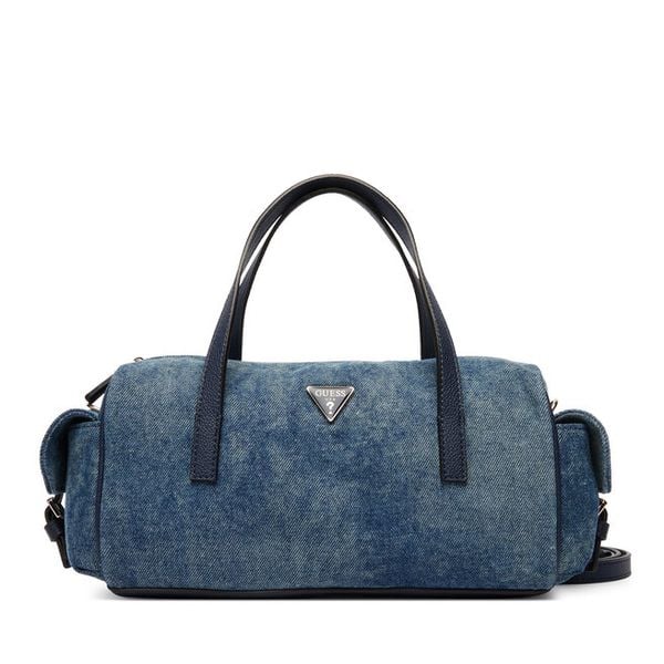 Torebka Guess. Niebieskie torebki do ręki damskie Guess, z aplikacjami, klasyczne, bez dodatków. Za 493.99 zł.