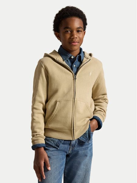 Polo Ralph Lauren Bluza 323799360503 Beżowy Regular Fit. Brązowe bluzy dla chłopców Polo Ralph Lauren, bez wzorów, z bawełny, bez ramiączek, bez kaptura. Za 354.99 zł.