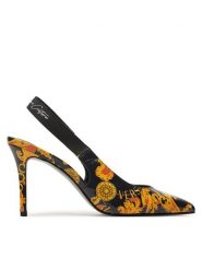 Versace Jeans Couture Szpilki 77VA3S52 ZS366 Czarny. Czarne szpilki damskie Versace Jeans Couture, bez wzorów, z jeansu, bez obcasa, bez zapięcia. Za 759.99 zł.