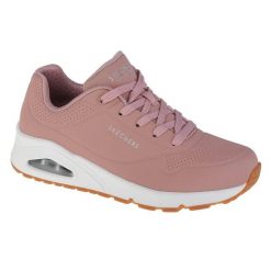 Buty do chodzenia damskie Skechers Uno-Stand on Air. Czerwone obuwie sportowe damskie Skechers, bez wzorów, z materiału, trekkingowe. Za 279.99 zł.