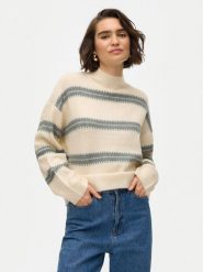 Vero Moda Golf Dazzle 10310850 Beżowy Loose Fit. Brązowe swetry damskie Vero Moda, s, bez wzorów, z syntetyku, bez kołnierzyka, bez ramiączek, bez kaptura. Za 169.99 zł.