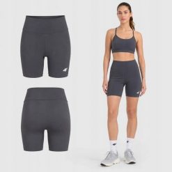 KOLARKI DAMSKIE 4F LEGGINSY KRÓTKIE SPODENKI NA LATO F031 KRÓTKIE KOLOR SZARY. Szare legginsy damskie 4f, l, bez wzorów, z bawełny, krótkie, do biegania. Za 49.99 zł.