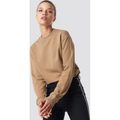 NA-KD Basic Bluza basic - Brown,Beige. Brązowe bluzy damskie NA-KD Basic, prążkowane. Za 100.95 zł.