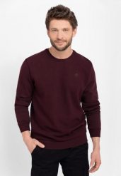 Bawełniana bluza B-KIV. Czerwone bluzy męskie Volcano, m, bez wzorów, z bawełny, bez kaptura. Za 139.99 zł.