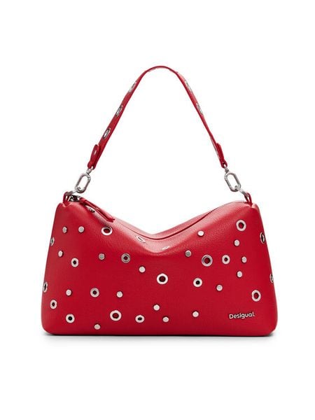 Desigual Torebka 25SAXPAN Czerwony. Czerwone torebki do ręki damskie Desigual, bez wzorów, ze skóry, bez dodatków. Za 279.99 zł.