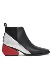 United Nude Botki Ricky J Mid 1103996016 Granatowy. Niebieskie botki damskie United Nude, ze skóry, bez obcasa, na słupku, bez zapięcia. Za 1,539.00 zł.