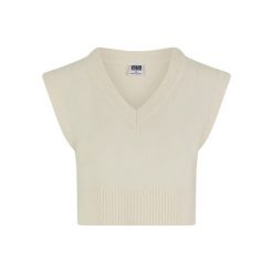 Top bez rękawów dla kobiet Urban Classics. Białe swetry damskie Urban Classics, na zimę, bez wzorów, bez kołnierzyka, bez ramiączek, bez kaptura. Za 191.00 zł.