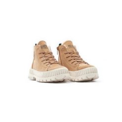 PALLADIUM PALLASHOCK ZIP Brązowy. Brązowe obuwie sportowe damskie Palladium, bez wzorów, do biegania. Za 517.30 zł.