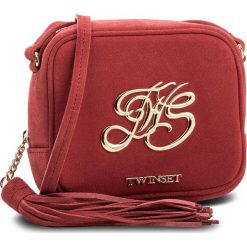 Torebka TWINSET - Mini Tracolla OS8TEB Rubino 00045. Czerwone listonoszki damskie marki Twinset, ze skóry. W wyprzedaży za 409.00 zł.