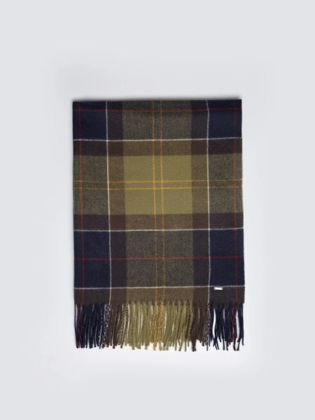 Szal damski w kratę zielony Saikas 304. Zielone czapki i kapelusze damskie Big Star, bez wzorów, z dzianiny, casualowe. W wyprzedaży za 99.99 zł.