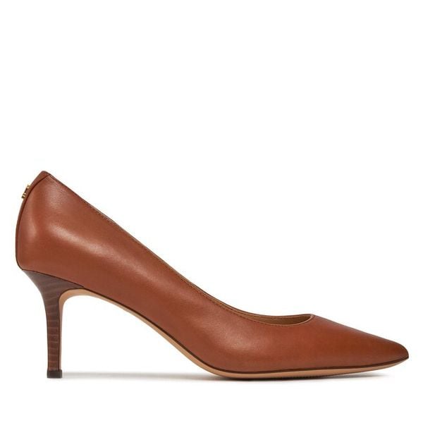 Szpilki LAUREN RALPH LAUREN. Brązowe szpilki damskie Lauren Ralph Lauren, bez wzorów, bez obcasa, bez zapięcia. Za 449.99 zł.