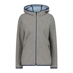 Kobiece wełniane bluzy z kapturem CMP. Niebieskie bluzy damskie CMP, bez wzorów, z wełny, z kapturem, outdoorowe. W wyprzedaży za 599.20 zł.