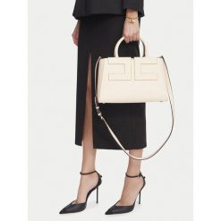 Torebka Elisabetta Franchi. Białe torebki do ręki damskie Elisabetta Franchi, bez wzorów, bez dodatków. Za 1,879.00 zł.