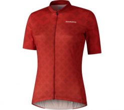 Damska koszulka z krótkim rękawem MIZUKI, czerwona. Czerwone koszulki sportowe damskie Shimano, l, bez wzorów, z elastanu, bez kołnierzyka, bez ramiączek, rowerowe. Za 349.90 zł.