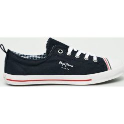 Pepe Jeans - Tenisówki Gerry. Szare trampki i tenisówki damskie Pepe Jeans, z gumy. W wyprzedaży za 129.90 zł.