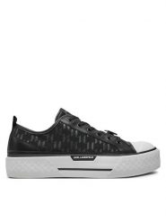 KARL LAGERFELD Trampki KL50424 Czarny. Czarne trampki męskie KARL LAGERFELD, bez wzorów, z materiału, bez zapięcia. Za 469.99 zł.