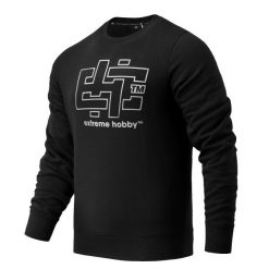 Bluza Męska EXTREME HOBBY CRUCIAL. Czarne bluzy męskie EXTREME HOBBY, l, bez wzorów, z bawełny, bez kaptura. Za 239.00 zł.