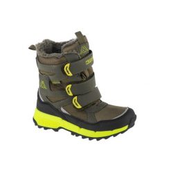 Buty zimowe chłopięce, Kappa Vipos Tex K. Czarne buty zimowe chłopięce Kappa, bez wzorów, bez zapięcia. Za 230.22 zł.