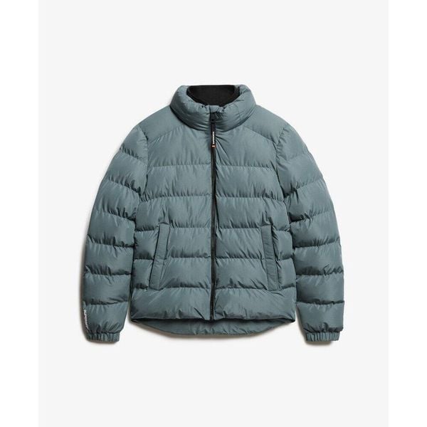 Kurtka puchowa Superdry. Niebieskie kurtki męskie Superdry., l, bez wzorów, z materiału, eleganckie, bez kaptura. Za 544.40 zł.