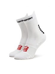 Compressport Skarpety długie Pro Racing V4.0 Run High XU00046B Biały. Białe skarpety damskie Compressport, bez wzorów, z syntetyku. Za 89.99 zł.