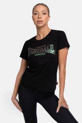 Koszulka damska Lonsdale Harray. Czarne t-shirty damskie Lonsdale, l, bez wzorów, z dzianiny, bez kołnierzyka. Za 201.50 zł.