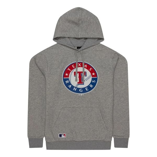 Bluza z kapturem Rangers Nos MLB Regular. Szare bluzy męskie New Era, l, bez wzorów, z materiału, z kapturem. Za 192.95 zł.