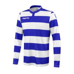 Dżersej z długim rękawem Macron kepler. Białe koszulki sportowe męskie Macron, bez wzorów, z dżerseju, bez kołnierzyka, bez ramiączek, do piłki nożnej. Za 220.50 zł.