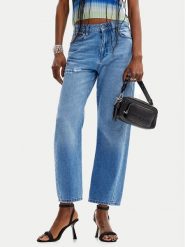Desigual Jeansy Aike 24WWDD16 Niebieski Straight Fit. Niebieskie jeansy damskie Desigual. Za 229.99 zł.