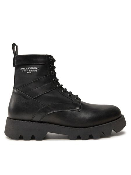 KARL LAGERFELD Trzewiki KL11164 Czarny. Czarne botki męskie KARL LAGERFELD, bez wzorów, ze skóry, bez zapięcia. Za 729.99 zł.