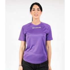 Koszulka piłkarska dla dorosłych Givova One. Fioletowe koszulki sportowe męskie Givova, m, bez wzorów, bez kołnierzyka, bez ramiączek, do piłki nożnej. Za 177.99 zł.