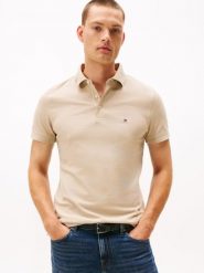 Tommy Hilfiger koszulka polo Mężczyźni Bawełna beżowy, XL. Brązowe koszulki polo męskie Tommy Hilfiger, m, bez wzorów, z bawełny, bez kołnierzyka, bez ramiączek. Za 279.95 zł.