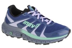 Buty do biegania damskie Inov-8 Trailfly Ultra G 300 Max. Niebieskie obuwie sportowe damskie Inov-8, bez wzorów, z materiału, do biegania. Za 599.99 zł.