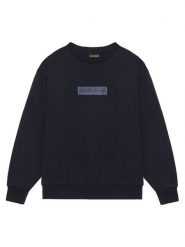 Napapijri Bluza B-New Box Logo NP0A8B3K Granatowy Loose Fit. Niebieskie bluzy dla chłopców Napapijri, bez wzorów, z bawełny, bez ramiączek, bez kaptura. Za 249.99 zł.