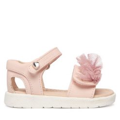 Sandały Mayoral. Czerwone sandały dziewczęce Mayoral, bez zapięcia. Za 189.99 zł.