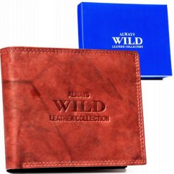 Portfel skórzany Always Wild AW-N7-MAL brązowy. Brązowe portfele męskie Always Wild, bez wzorów, ze skóry. Za 45.00 zł.