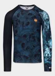 Rashguard longsleeve męski PITBULL techniczna koszulka GUARDIAN ANGEL. Czarne koszulki sportowe męskie PITBULL, l, bez wzorów, z elastanu, bez kołnierzyka, bez ramiączek, na fitness i siłownię. Za 189.00 zł.
