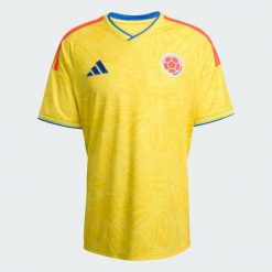 Koszulka podstawowa Kolumbia 26. Żółte koszulki sportowe męskie Adidas, l, bez wzorów, z materiału, bez kołnierzyka, bez ramiączek, do piłki nożnej, climacool (adidas). Za 439.00 zł.