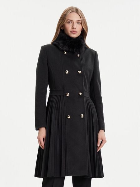 Rinascimento Płaszcz przejściowy CFC0125794003 Czarny Regular Fit. Czarne płaszcze damskie Rinascimento, l, bez wzorów, z syntetyku, bez kaptura. Za 619.99 zł.