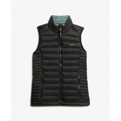 Damska kurtka bez rękawów Superdry Fuji Lite. Czarne kurtki damskie Superdry., xl, bez wzorów, z materiału, bez kaptura. Za 408.45 zł.