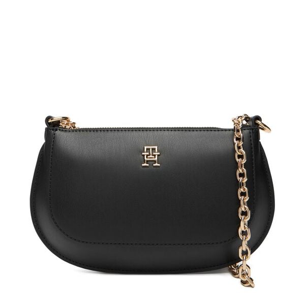 Torebka Tommy Hilfiger. Czarne listonoszki damskie Tommy Hilfiger, bez wzorów, bez dodatków. Za 314.99 zł.