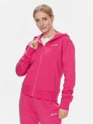Guess Bluza Eleanora V4RQ04 KC5O0 Różowy Regular Fit. Czerwone bluzy damskie Guess, xxs, z aplikacjami, z bawełny, bez kaptura. Za 209.99 zł.