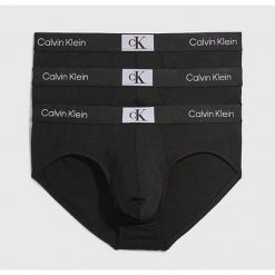Slipy Mężczyzna CALVIN KLEIN HIP BRIEF 3PK. Czarne slipki męskie Calvin Klein, m, bez wzorów, z bawełny. Za 191.05 zł.