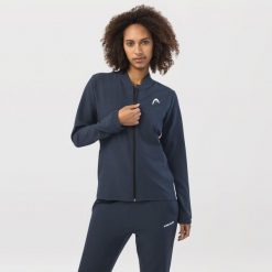 Kurtka damska BREAKER. Niebieskie bluzy sportowe damskie Head, m, bez wzorów, z elastanu, bez kaptura. W wyprzedaży za 308.00 zł.