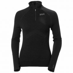 Bluza damska 1/2 zip Helly Hansen h1 pro lifa seamless. Czarne bluzy damskie Helly Hansen, xs, bez wzorów, bez kaptura. Za 596.00 zł.