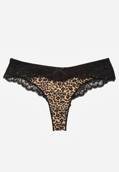 Panterkowe Majtki Stringi Ozdobione Koronką Phisoris. Stringi damskie Renee, l, bez wzorów, z koronki. Za 12.99 zł.