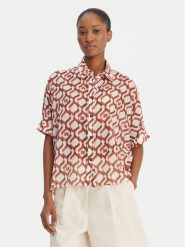 Max Mara Beachwear Koszula Ariete 2616111049 Kolorowy Regular Fit. Bluzki damskie Max Mara Beachwear, bez wzorów, z bawełny, bez kołnierzyka, bez ramiączek. Za 1,019.00 zł.