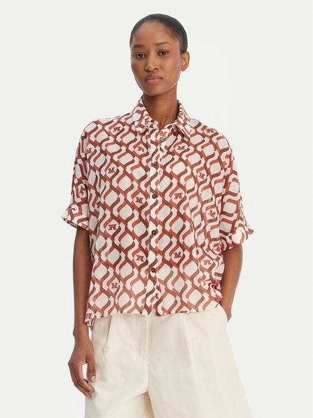 Max Mara Beachwear Koszula Ariete 2616111049 Kolorowy Regular Fit. Bluzki damskie Max Mara Beachwear, bez wzorów, z bawełny, bez kołnierzyka, bez ramiączek. Za 1,019.00 zł.