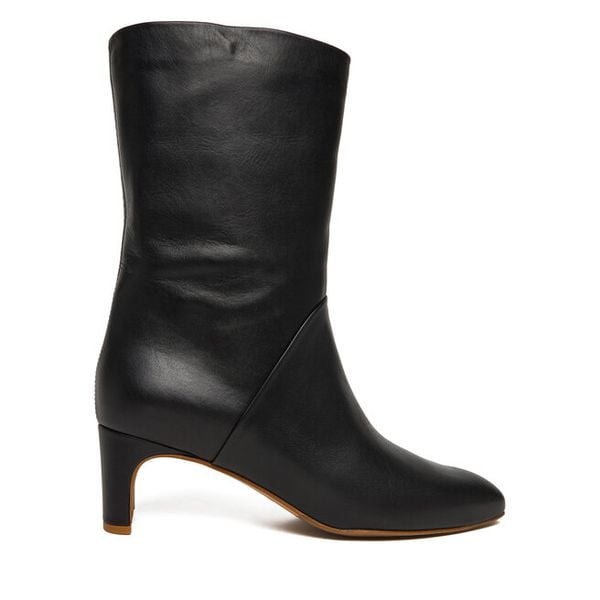 Botki Balagan. Czarne botki damskie BALAGAN, bez obcasa, na słupku, bez zapięcia. Za 459.99 zł.